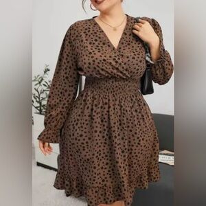 Brown Polka Dot Dress